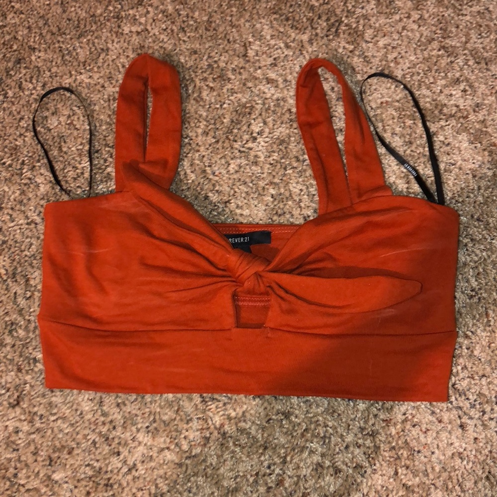 Rusty orange crop top